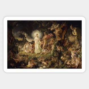 The Quarrel of Oberon and Titania - Joseph Noel Paton Sticker